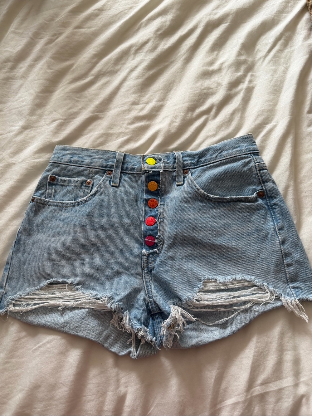 LEVIS Denim Shorts with Colorful Buttons